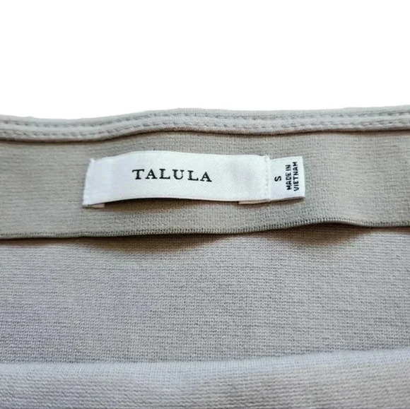 Aritzia Talula Primrose Faux Wrap Mini Skirt Taupe Stretch Y2K 90s Women Small - Picture 5 of 10